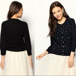 Kate Spade nigh sky cardigan sweater size small